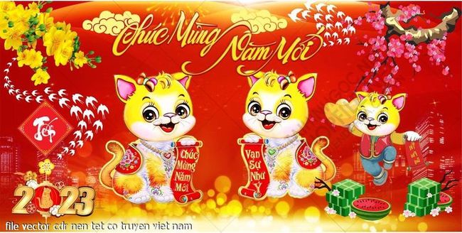 file vector cdr nen tet co truyen viet nam